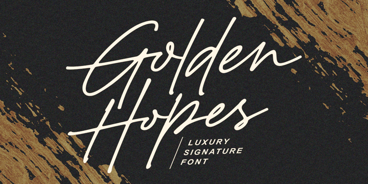 Пример шрифта Golden Hopes #1