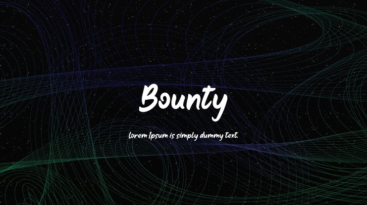 Пример шрифта Bounty #1