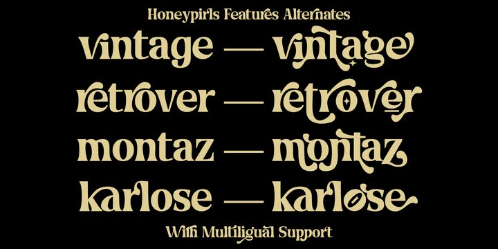 Пример шрифта Honeypirls #4