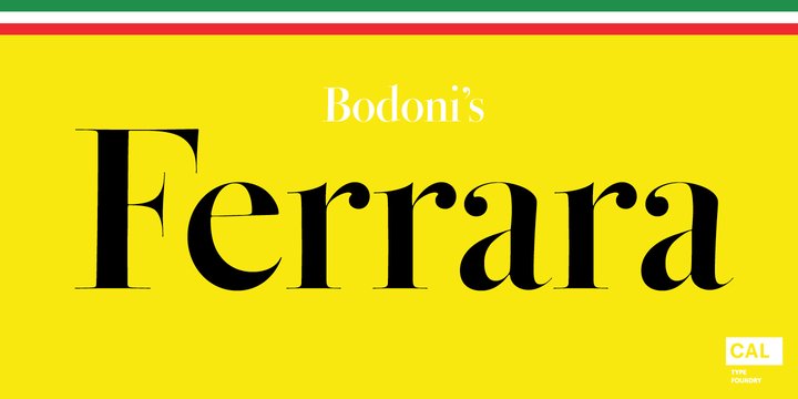 Пример шрифта CAL Bodoni Ferrara #1