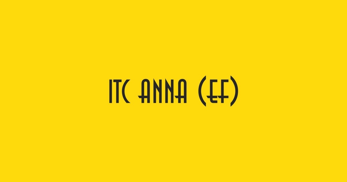 Пример шрифта Anna ITC #1