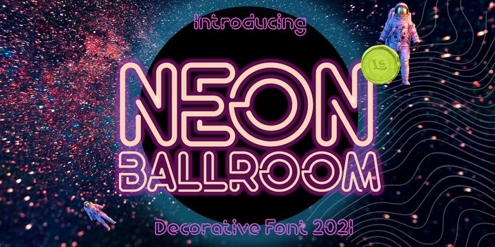 Пример шрифта Neonballroom #1
