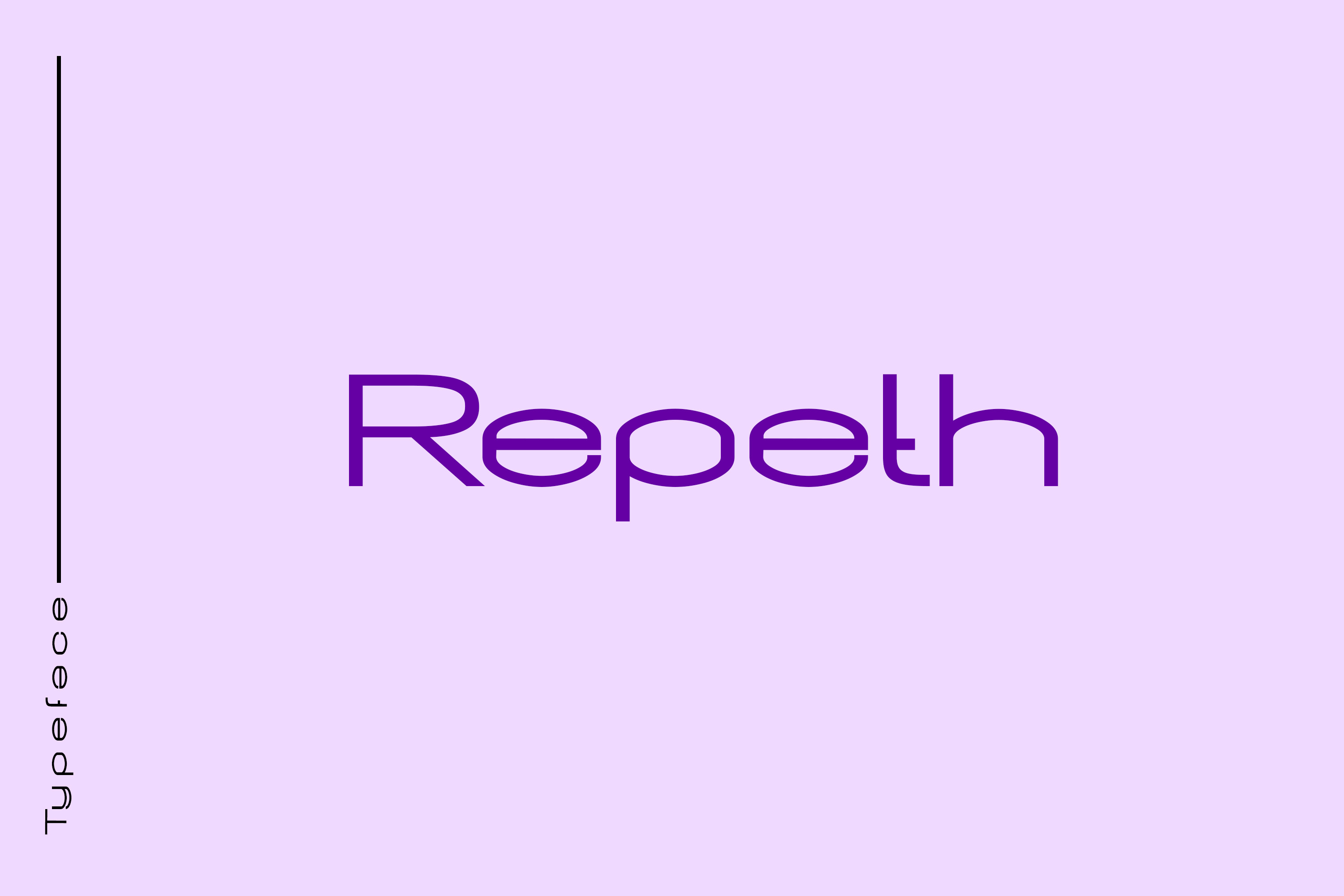 Пример шрифта Repeth #1