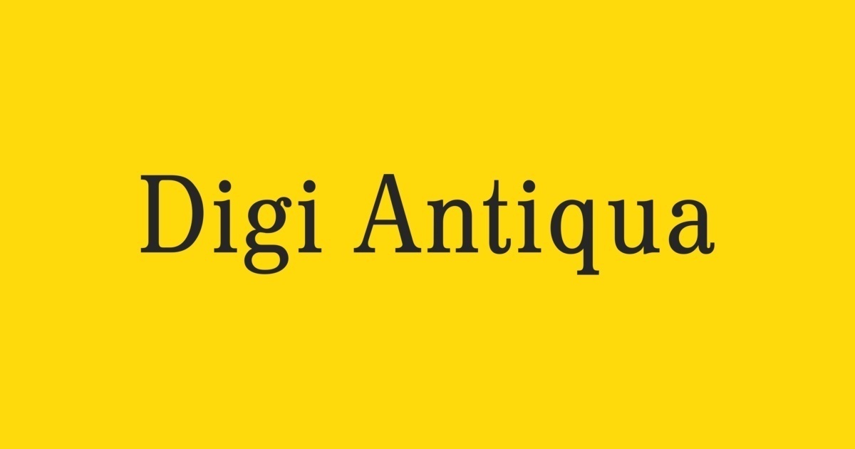 Пример шрифта Digi Antiqua #1