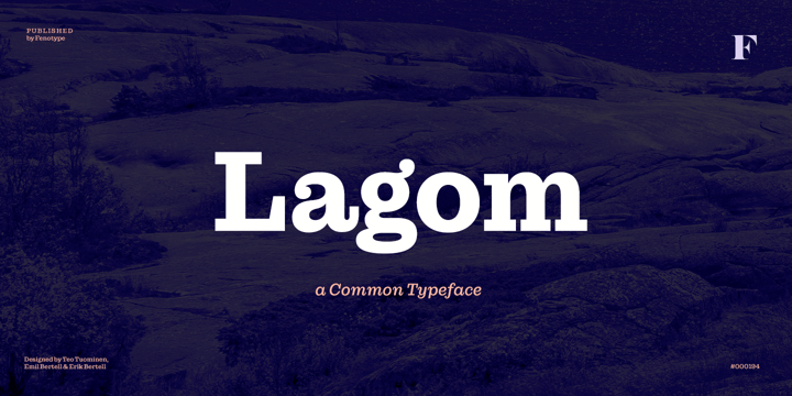Пример шрифта Lagom #1
