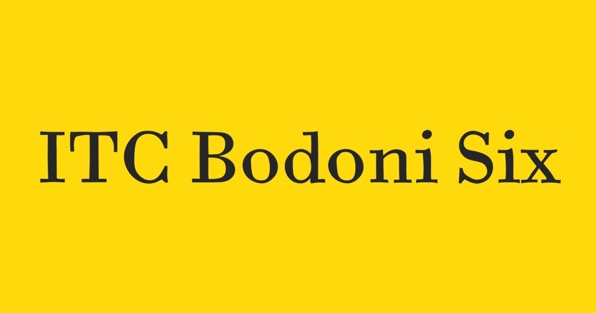 Пример шрифта ITC Bodoni Six #1