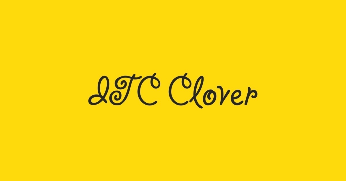 Пример шрифта Clover ITC #1