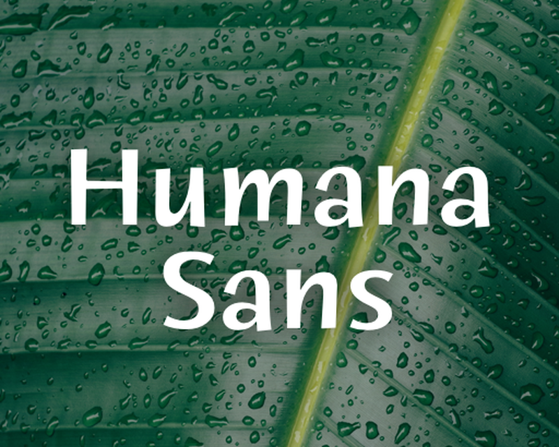Пример шрифта Humana Sans ITC #1