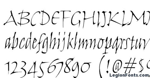 Пример шрифта Humana Script ITC #1