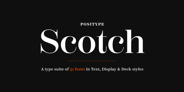 Пример шрифта Scotch Display #1
