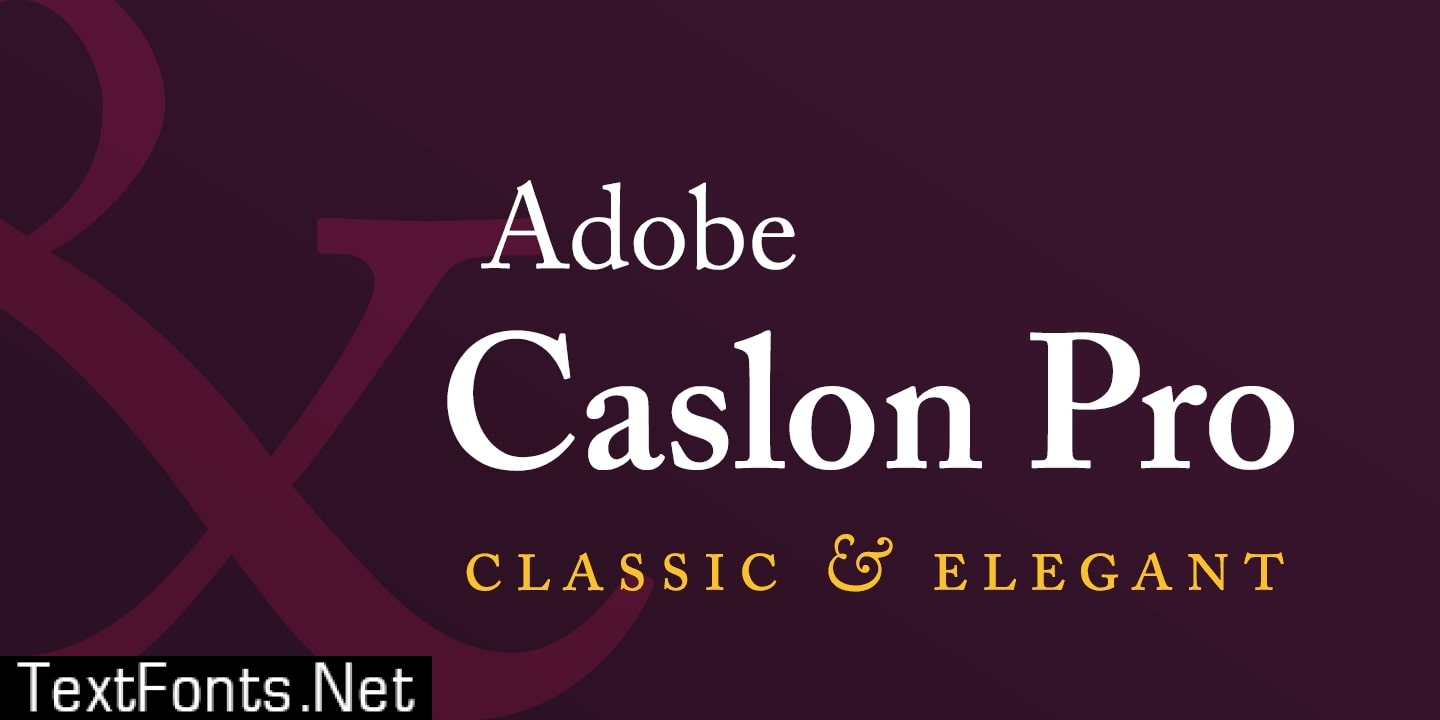 Пример шрифта Caslon Pro #1