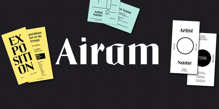 Пример шрифта Airam #1