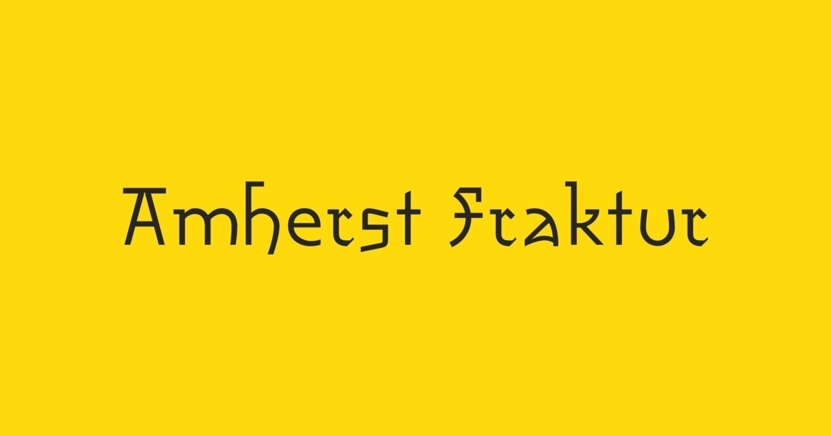 Пример шрифта Amherst Fraktur #1