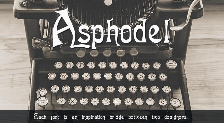 Пример шрифта Asphodel #1