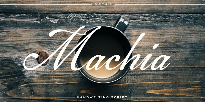 Пример шрифта Machia #1