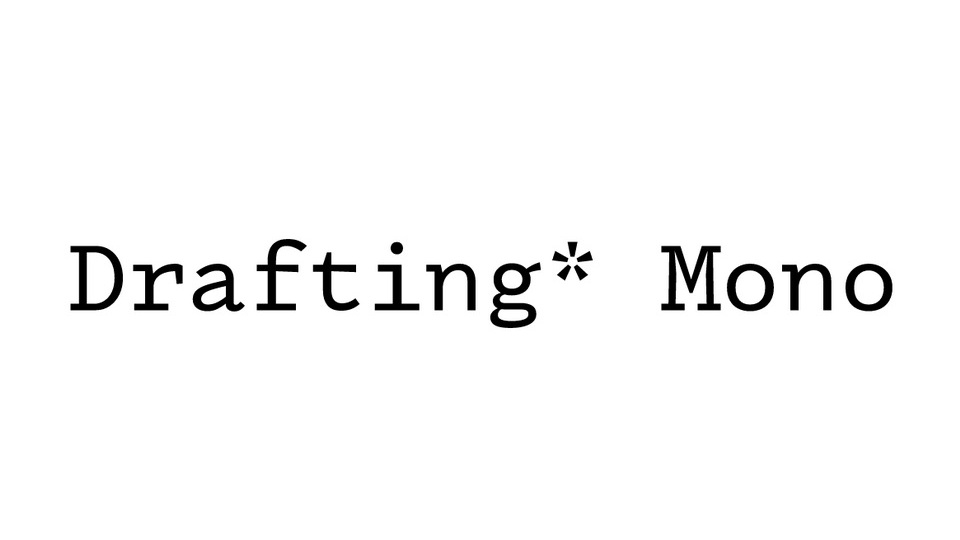 Пример шрифта Drafting Mono #1