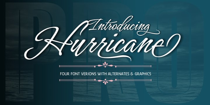 Пример шрифта Hurricane #1