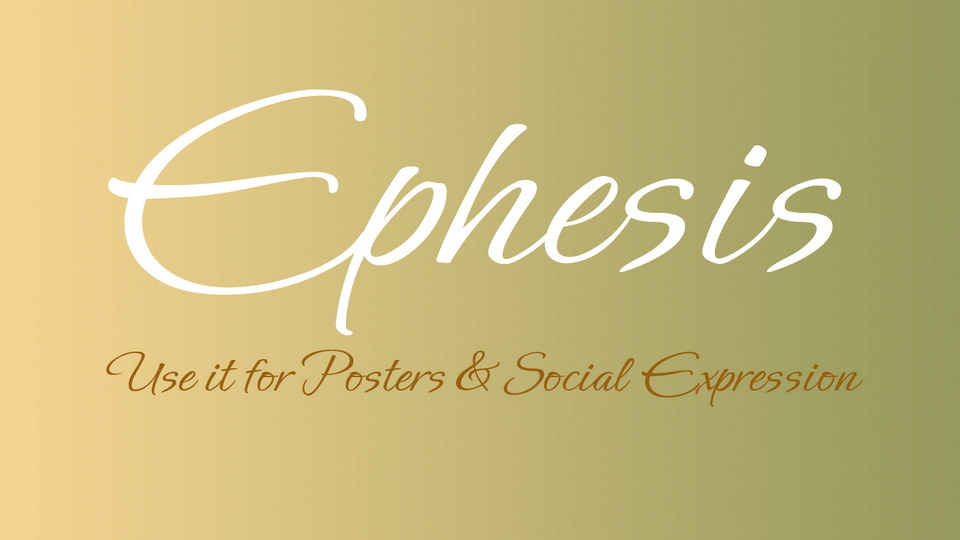 Пример шрифта Ephesis #1