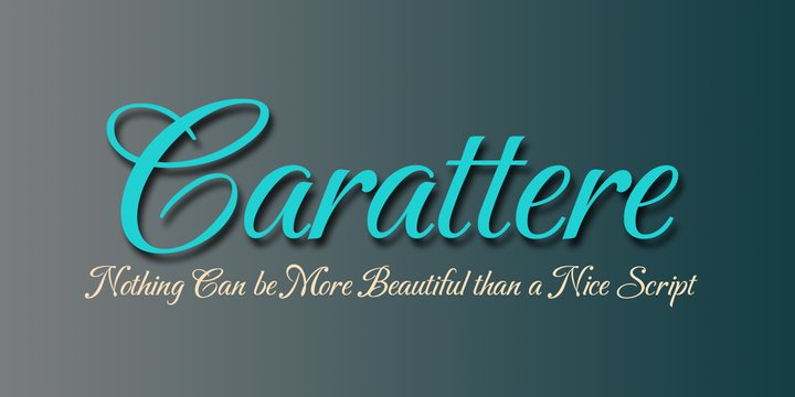 Пример шрифта Carattere #1