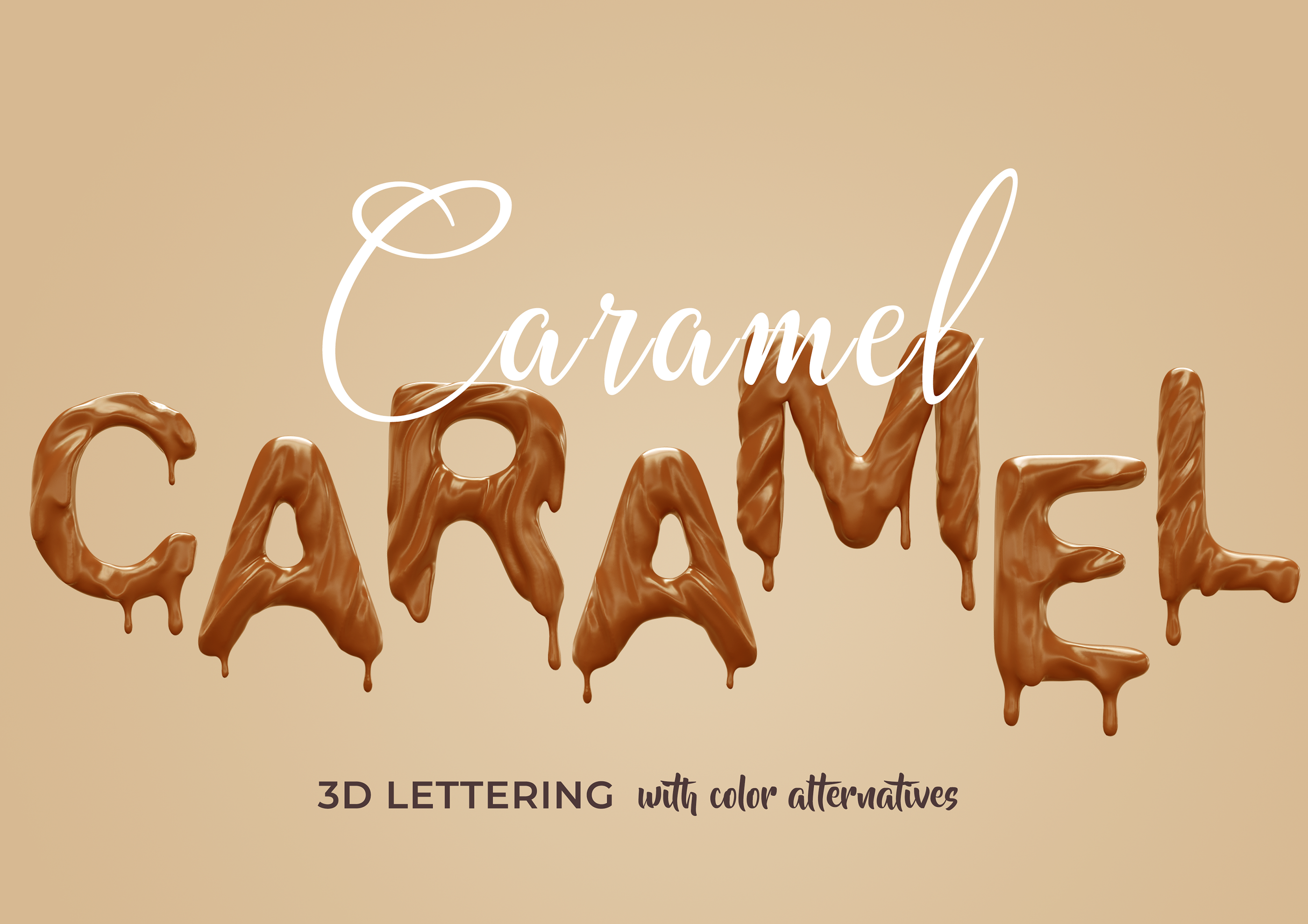 Пример шрифта Caramel #1