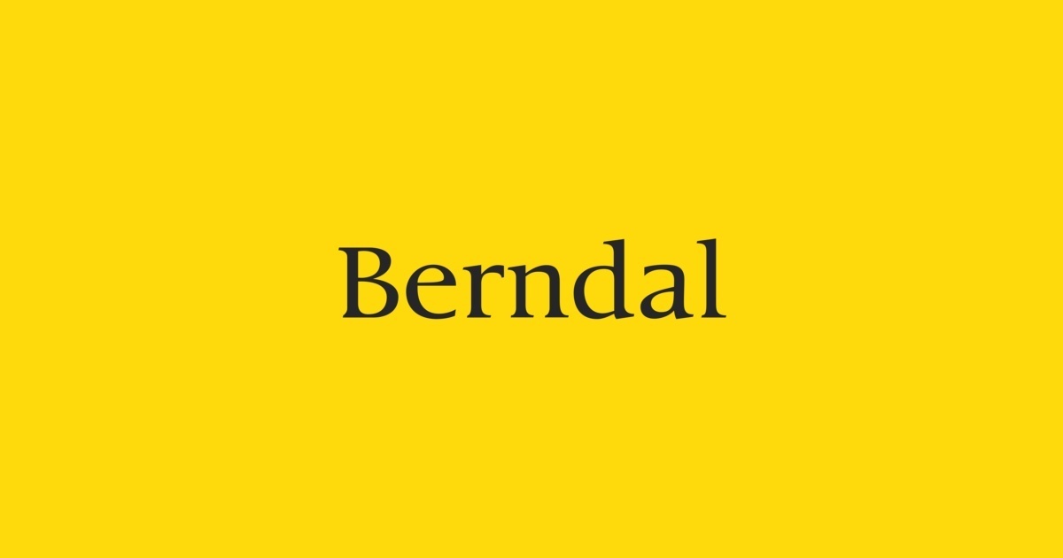 Пример шрифта Berndal #1