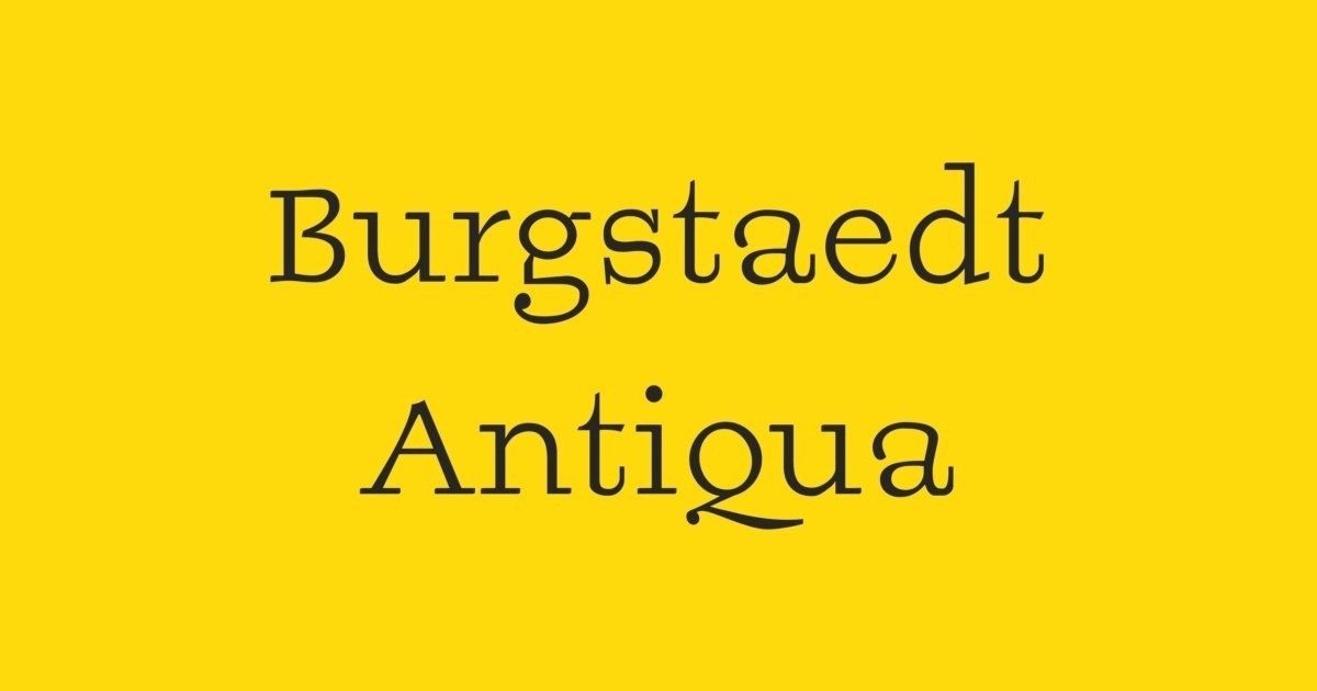 Пример шрифта Burgstaedt Antiqua #1