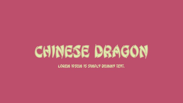 Пример шрифта Chineze Dragon #1