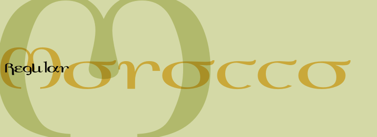 Пример шрифта Morocco #1