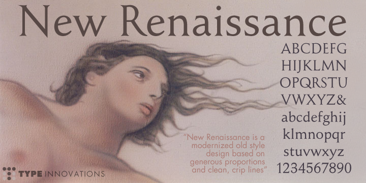 Пример шрифта New Renaissance #1