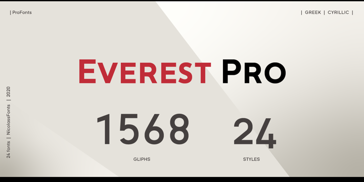 Пример шрифта Everest Pro #3