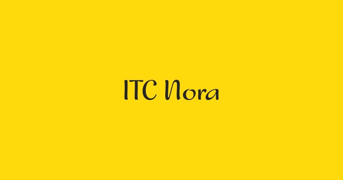 Пример шрифта Nora ITC #1