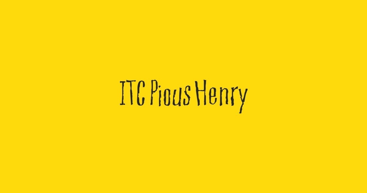 Пример шрифта Pious Henry ITC #1