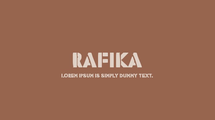 Пример шрифта Rafika #1