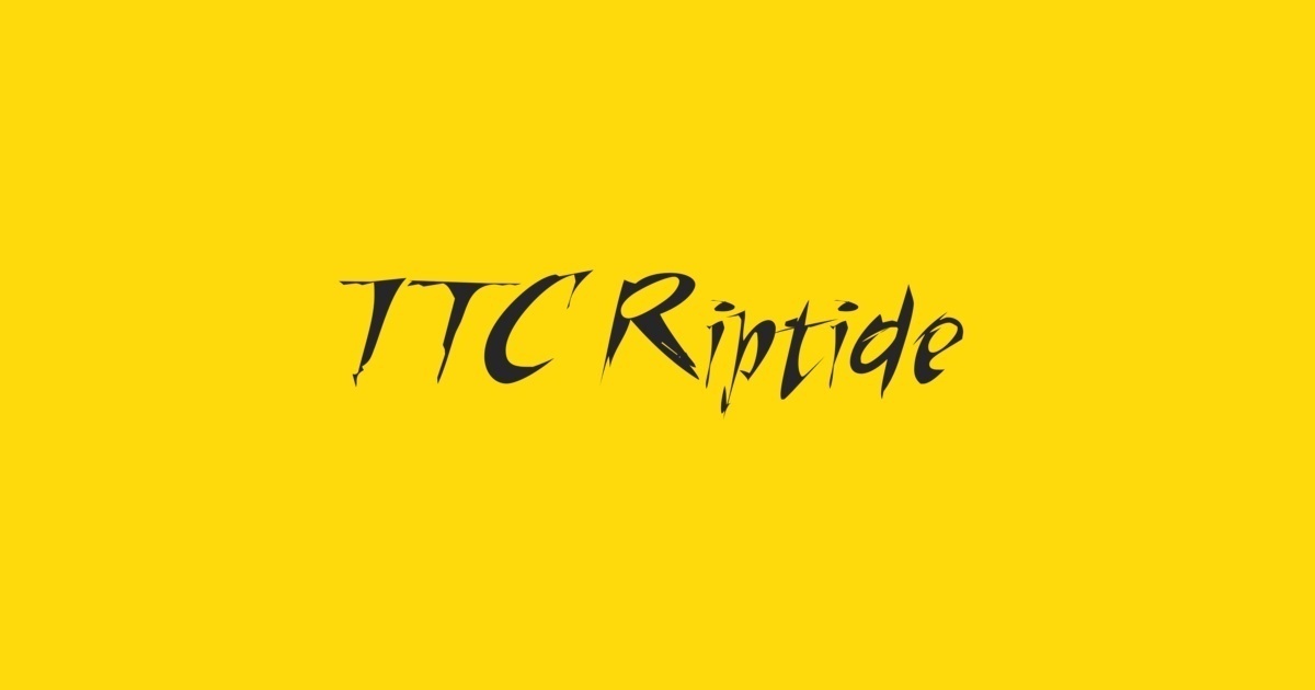 Пример шрифта Riptide ITC #1