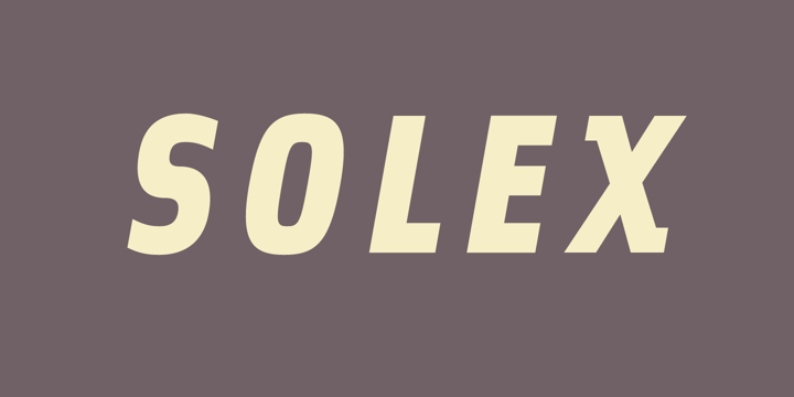 Пример шрифта Solex #1