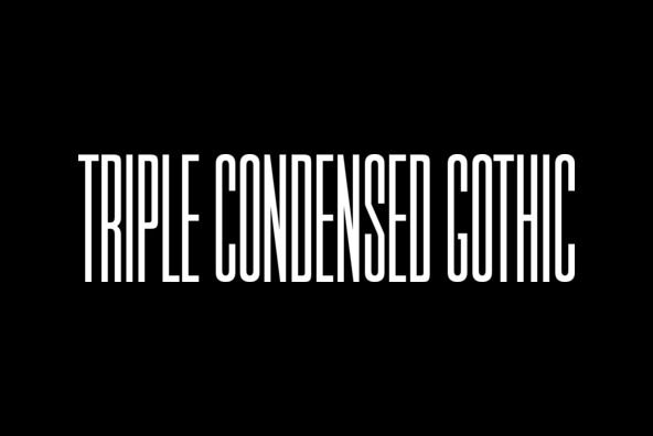 Пример шрифта Triple Condensed Gothic #1