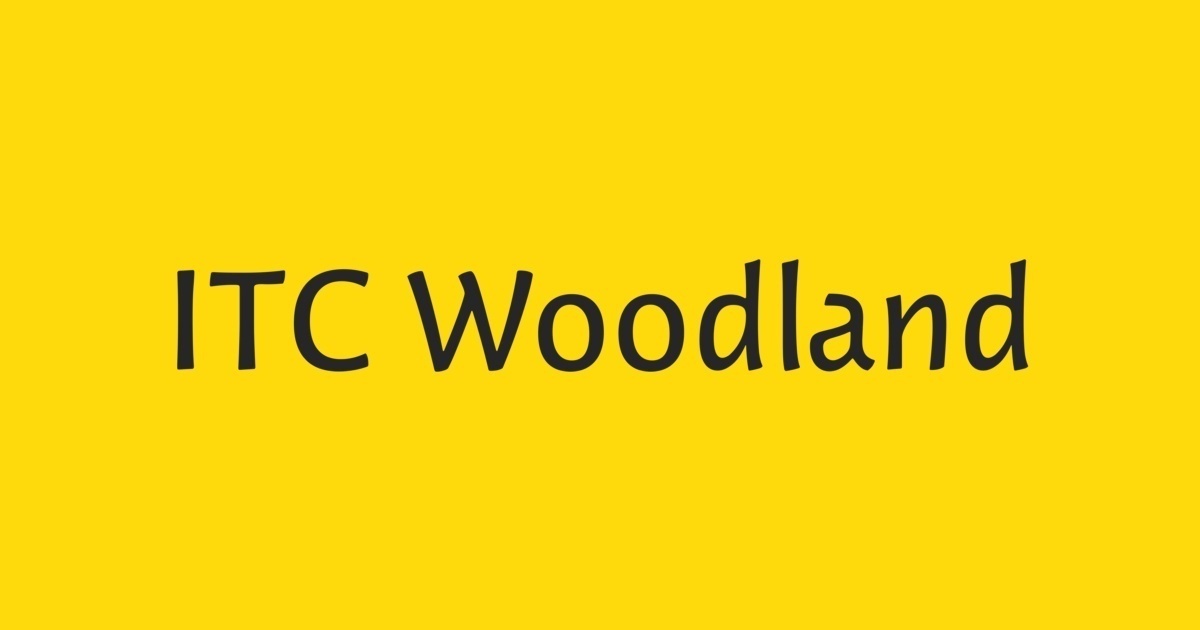 Пример шрифта ITC Woodland #1