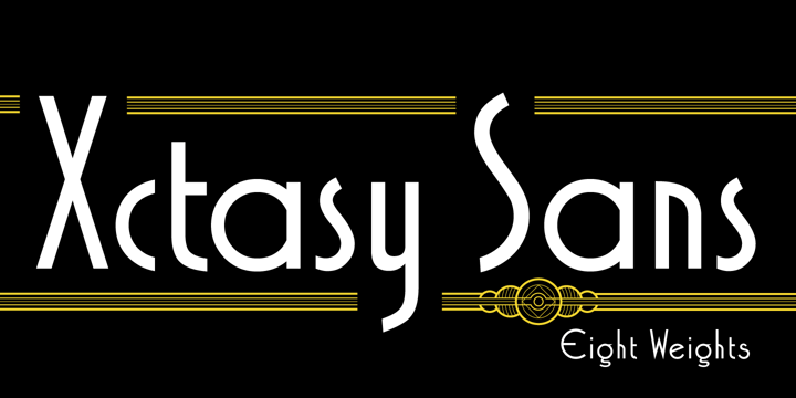 Пример шрифта Xctasy Sans #1