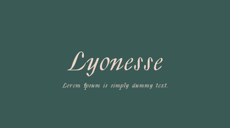 Пример шрифта Lyonesse #1