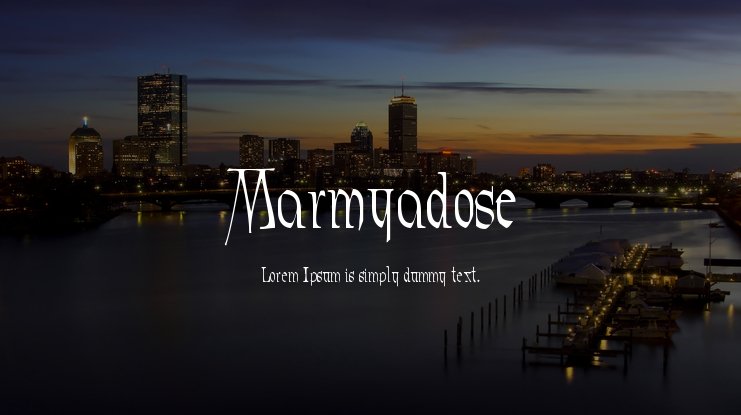 Пример шрифта Marmyadose #1