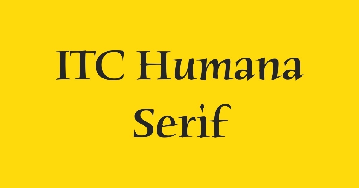 Пример шрифта Humana Serif #1