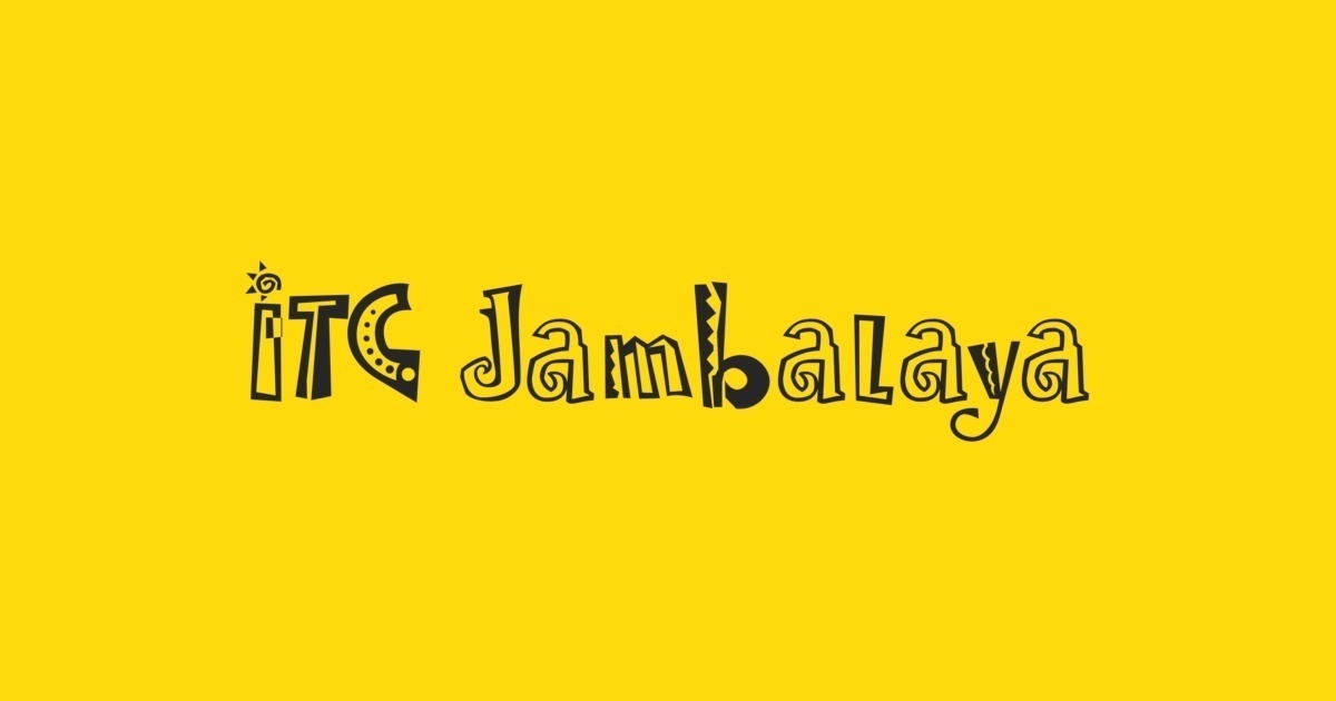 Пример шрифта Jambalaya ITC #1