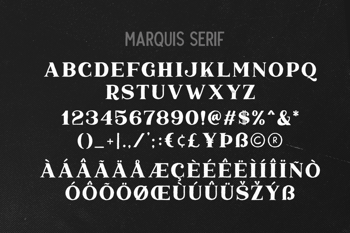 Пример шрифта Marquis #1