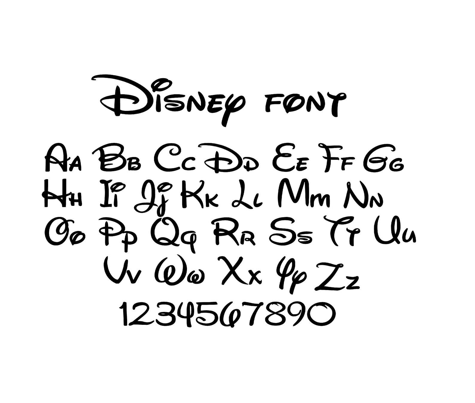 Пример шрифта Disney #1