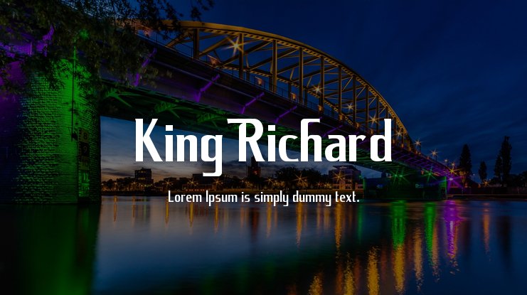 Пример шрифта King Richard #1