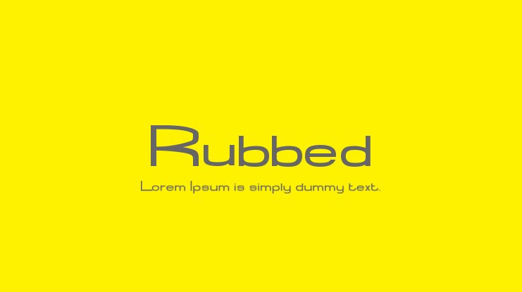 Пример шрифта Rubbed #1