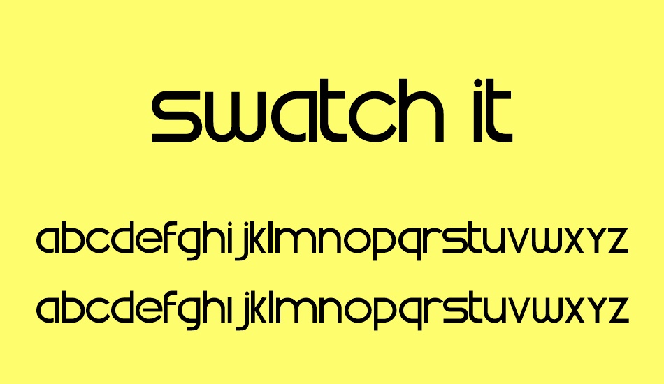 Пример шрифта Swatch it #1