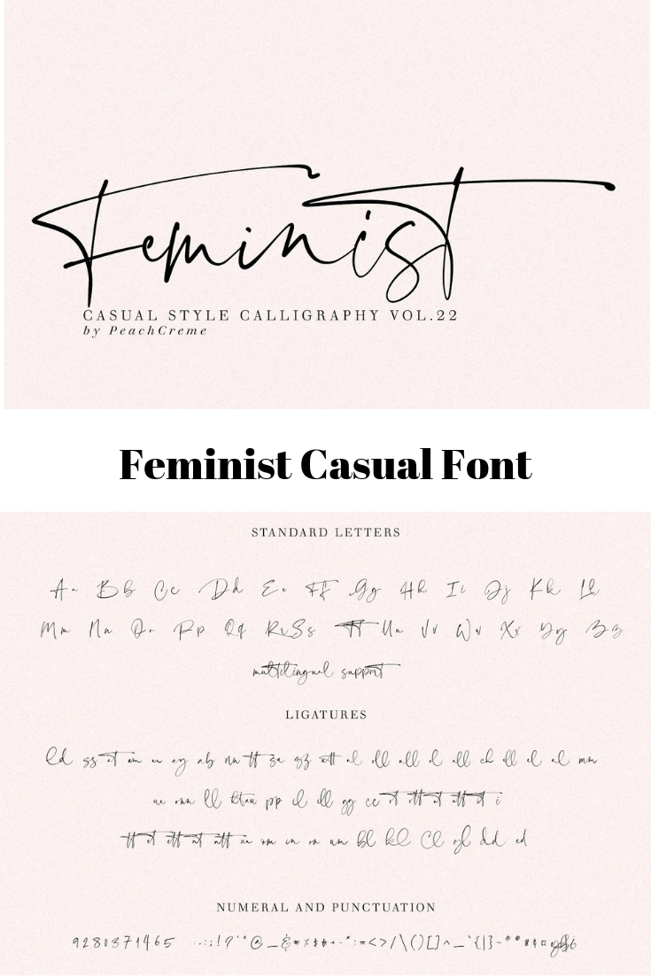 Пример шрифта Feminist #1