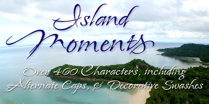 Пример шрифта Island Moments #1