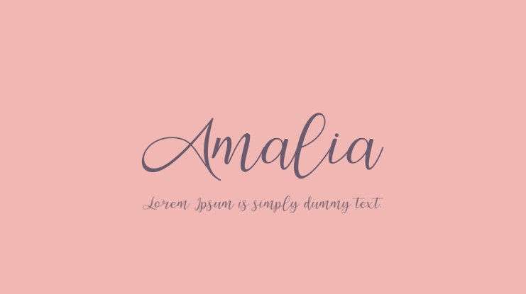 Пример шрифта Amalia #1